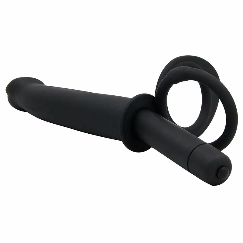 Dual Thrill  Vibrating Penis Strap On with Ball Rings - Master