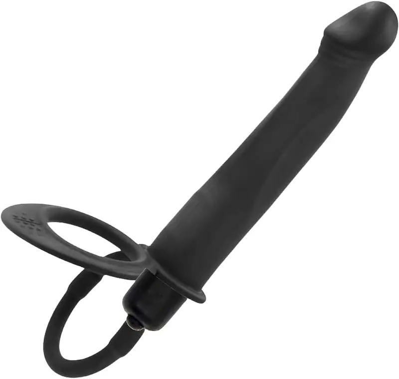 Dual Thrill  Vibrating Penis Strap On with Ball Rings - Master