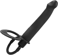 Dual Thrill  Vibrating Penis Strap On with Ball Rings - Master