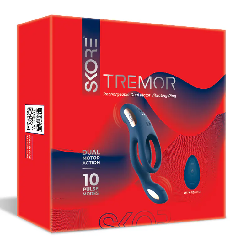 Skore Tremor Dual Motor Vibrating Ring with Ball Strap - Master