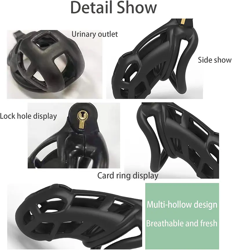 White Guardian Nub Resin Chastity Cage - Master