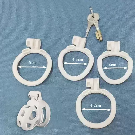 White Guardian Nub Resin Chastity Cage - Master