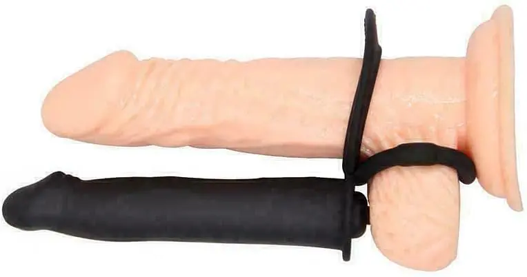Dual Thrill  Vibrating Penis Strap On with Ball Rings - Master