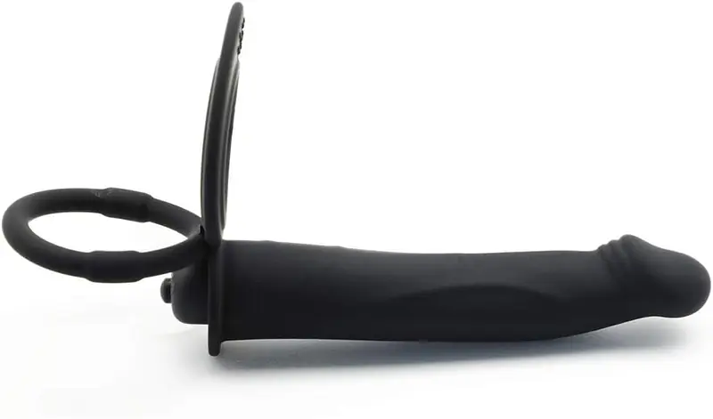 Dual Thrill  Vibrating Penis Strap On with Ball Rings - Master