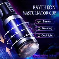 Moan Master 3-in-1 Vibrating, Thrusting & Rotating Male Masturbator with Girl Voice Earphones - Master