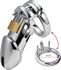 Titan Grip Metal Chastity Cage - Master