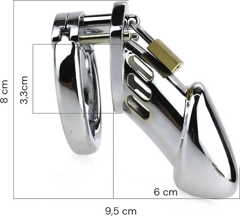 Titan Grip Metal Chastity Cage - Master