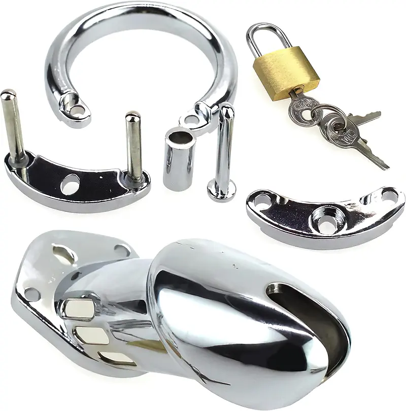 Titan Grip Metal Chastity Cage - Master