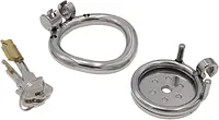 Flat Guard Low Profile Stainless Steel Chastity Cage with Secure Lock - Master