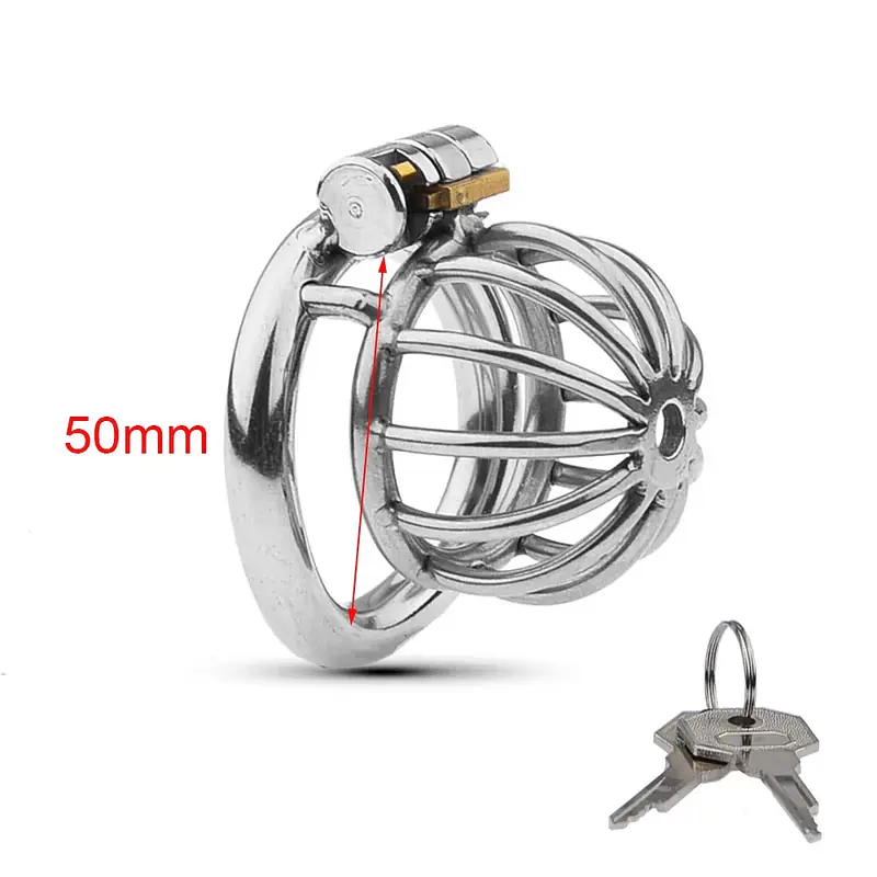 Steel Vault X-Tube Stainless Steel Chastity Cage with Removable Urethral Tube & Secure Lock - Master