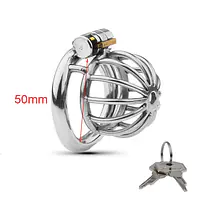 Steel Vault X-Tube Stainless Steel Chastity Cage with Removable Urethral Tube & Secure Lock - Master