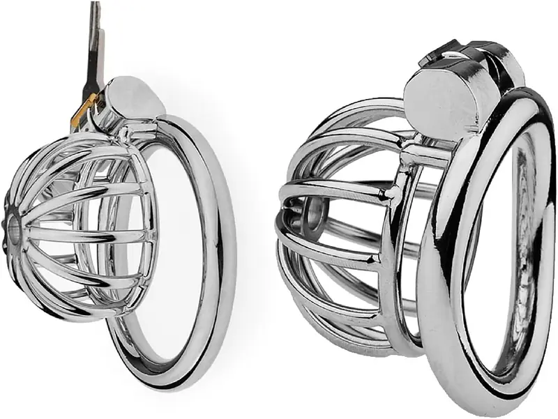 Steel Vault X-Tube Stainless Steel Chastity Cage with Removable Urethral Tube & Secure Lock - Master