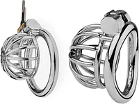 Steel Vault X-Tube Stainless Steel Chastity Cage with Removable Urethral Tube & Secure Lock - Master
