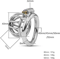 Steel Vault X-Tube Stainless Steel Chastity Cage with Removable Urethral Tube & Secure Lock - Master