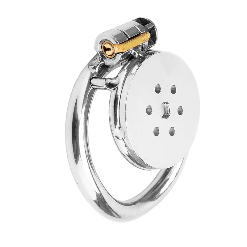 Flat Guard Stainless Steel Chastity Cage with Removable Urethral Tube & Secure Lock - Master