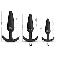Anchor Play 3-Piece Wearable Anal  Plug  Set - Master