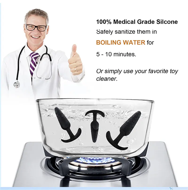 Anchor Play 3-Piece Wearable Anal  Plug  Set - Master