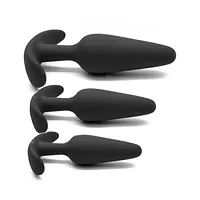 Anchor Play 3-Piece Wearable Anal  Plug  Set - Master