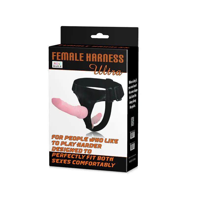 Balie Female Harness Ultra Double Strap-On Dildo - Master