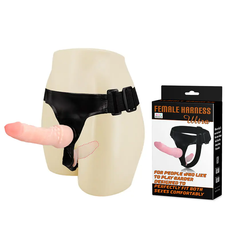 Balie Female Harness Ultra Double Strap-On Dildo - Master