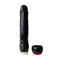 Black Thunderlight 8-Inch Multi-Speed Vibrating Dildo - Master