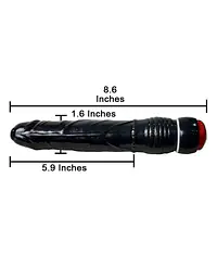 Black Thunderlight 8-Inch Multi-Speed Vibrating Dildo - Master