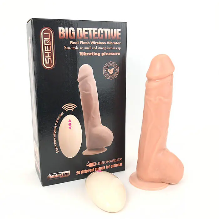 Big Detective Wireless Dildo with 20 Different Modes of Vibration - Master