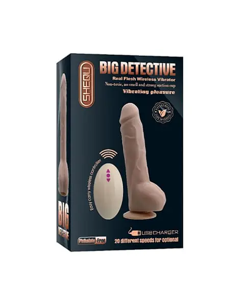Big Detective Wireless Dildo with 20 Different Modes of Vibration - Master
