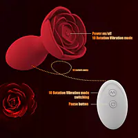 Blossom Vibe 10 Vibrating & Rotating Modes Butt Plug with Remote Control - Master