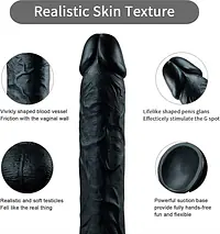 Black Thunder Veined 10-Inch Realistic Dildo - Master