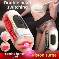 Vibe Pleasure Dual Mouth & Vagina Vibrating Fleshlight - Master